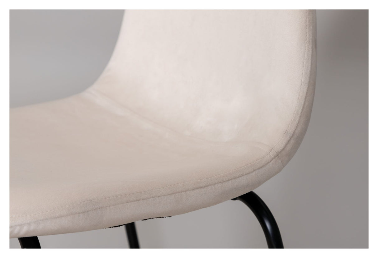 Polar Barstol, Beige Velour/Sort - Unoliving.com