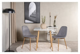 Polar Spisebord, Hvid m. egetræslook, 75x75 - Unoliving.com