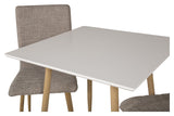 Polar Spisebord, Hvid m. egetræslook, 75x75 - Unoliving.com