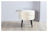 Pot Puf, Beige Velour - Unoliving.com