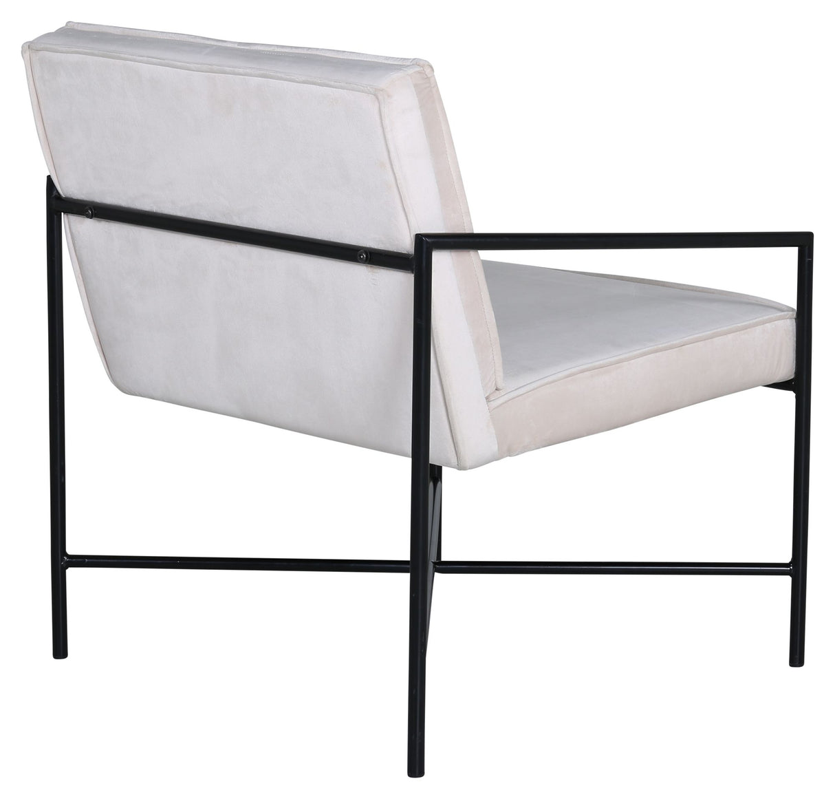 Rakel Loungestol, Beige Velour - Unoliving.com