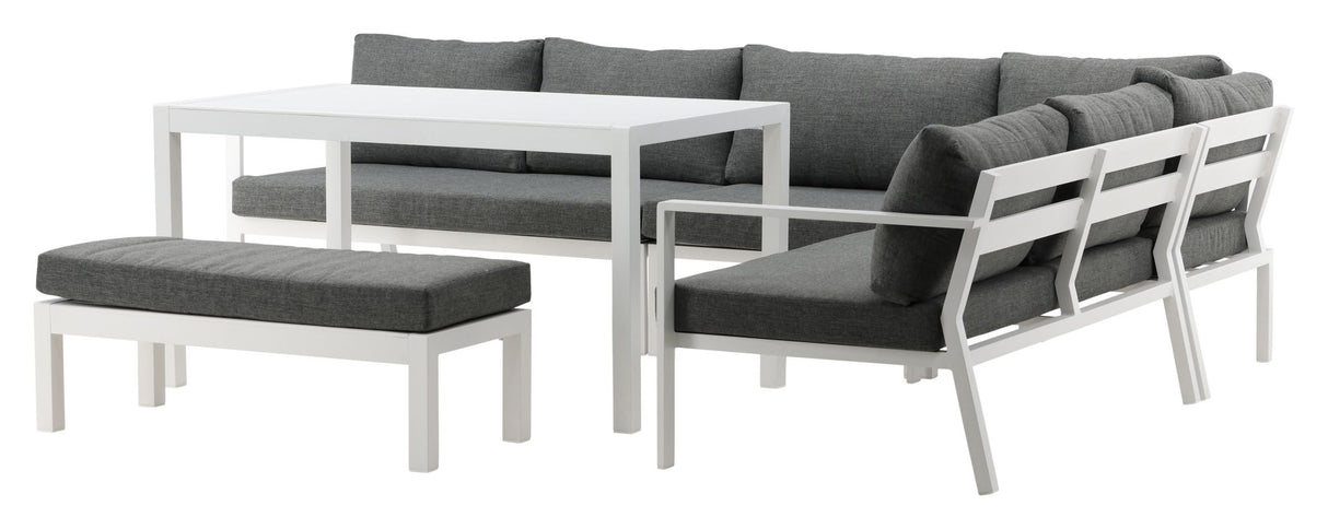 Ramos Loungesofa - Hvid/Grå - Unoliving.com