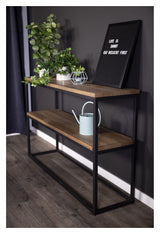 Rise Konsolbord - Sort/Teak look - Unoliving.com