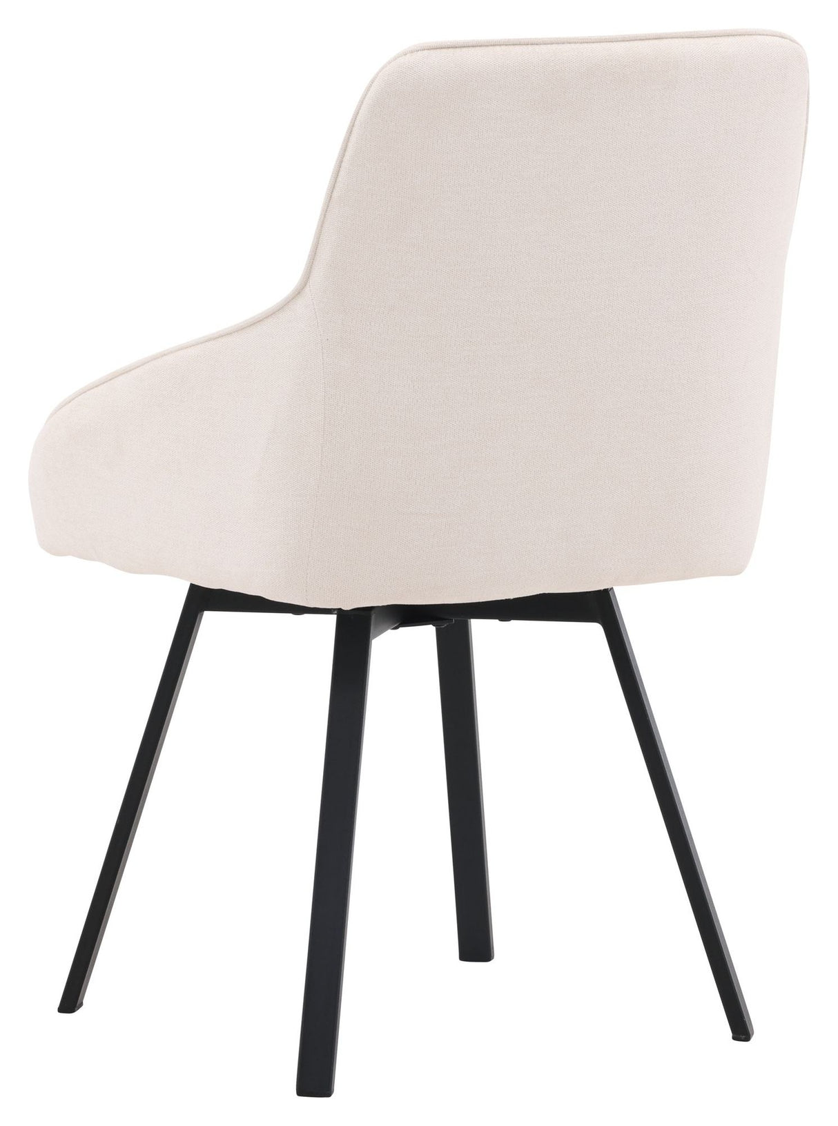 Rosie Spisebordsstol, Sort, Beige Stof - Unoliving.com