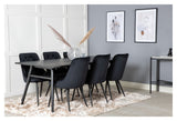 Sleek Spisebord, Sort børstet eg, 195x95 - Unoliving.com