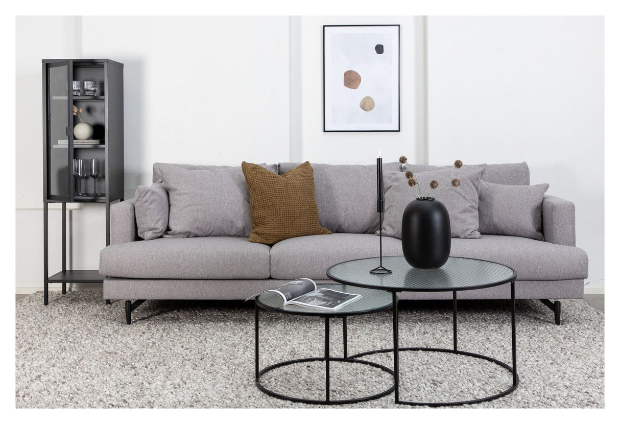 Sofia 3-pers. Sofa, Grå Stof - Unoliving.com