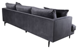 Sofia 3-pers. Sofa, Mørkegrå Velour - Unoliving.com