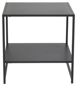 Staal, Sidebord m. hylde, Sort metal - Unoliving.com