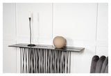 Sten Sidebord - Sort Sten/Metal, 130x37 - Unoliving.com