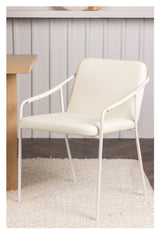 Tvist Spisebordsstol, Beige, Beige PU - Unoliving.com