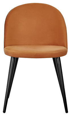 Velvet Spisebordsstol, Orange - Unoliving.com