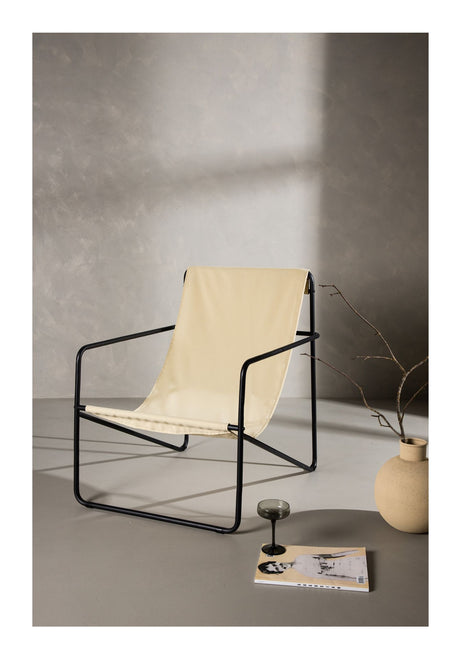 Vernon Loungestol, Stål, Beige - Unoliving.com