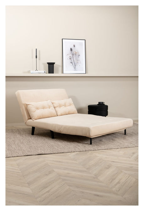 Vicky Sovesofa 120x190 - Beige fløjl - Unoliving.com