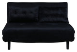 Vicky Sovesofa 120x190 - Sort fløjl - Unoliving.com