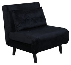 Vicky Sovesofa 73x190 - Sort fløjl - Unoliving.com