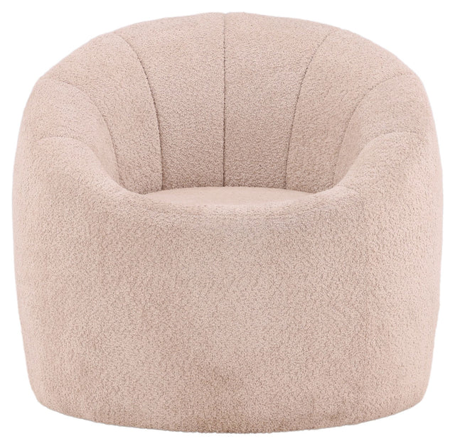 Warren Loungestol - Beige Bouclé - Unoliving.com