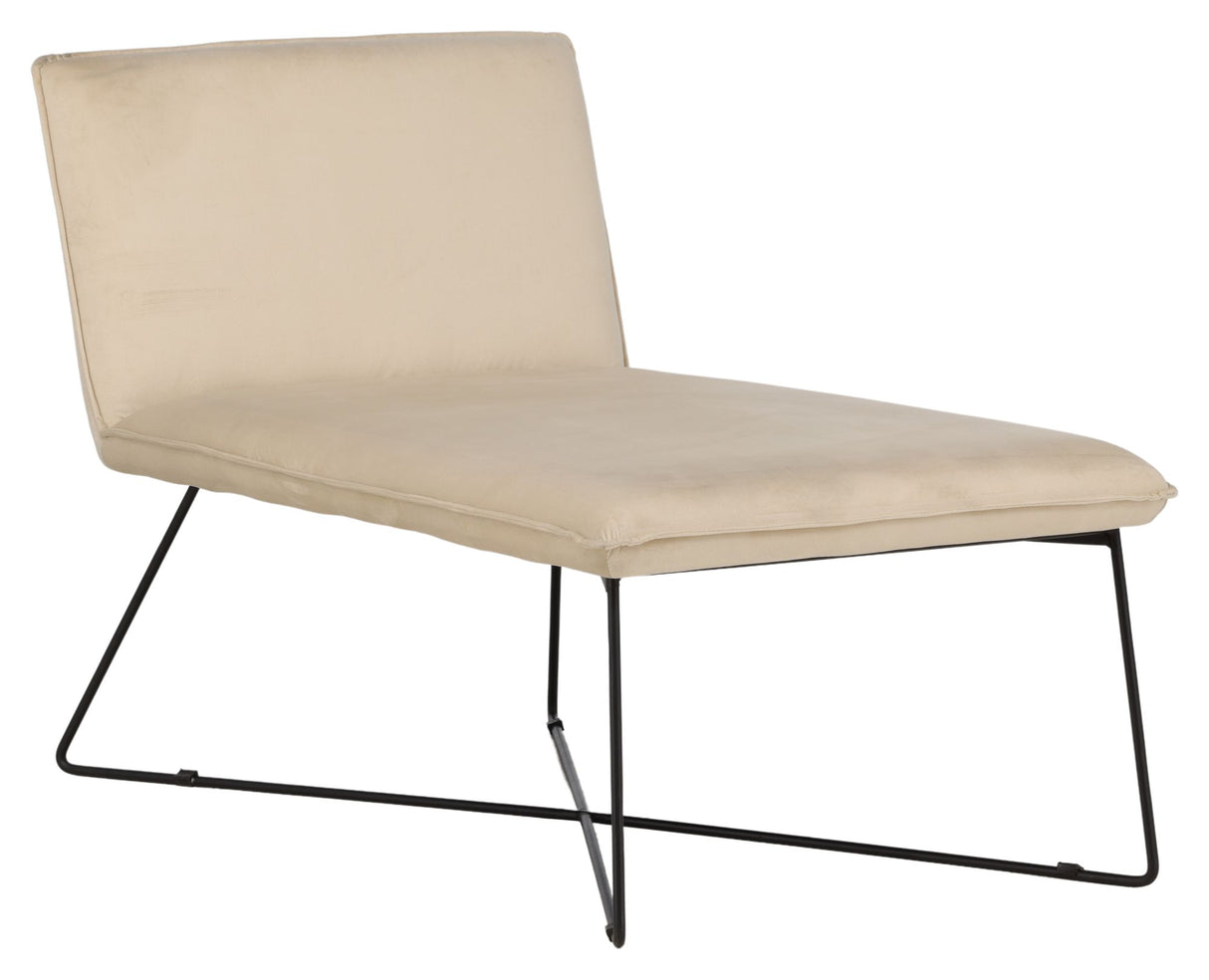 X-lounge Daybed - Beige fløjl - Unoliving.com