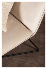 X-lounge Daybed - Beige fløjl - Unoliving.com