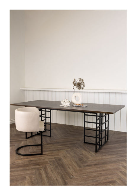 Ystad Spisebord, MDF, Mocca, 220x100 - Unoliving.com