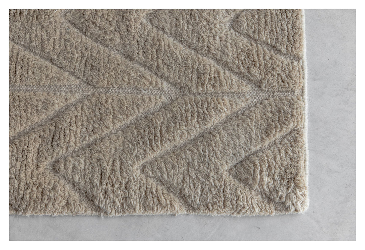 Zoe uldmix tæppe, 160x230, Beige - Unoliving.com