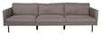 Zoom 3-pers. Sofa, Lysebrun Stof - Unoliving.com