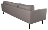 Zoom 3-pers. Sofa, Lysebrun Stof - Unoliving.com