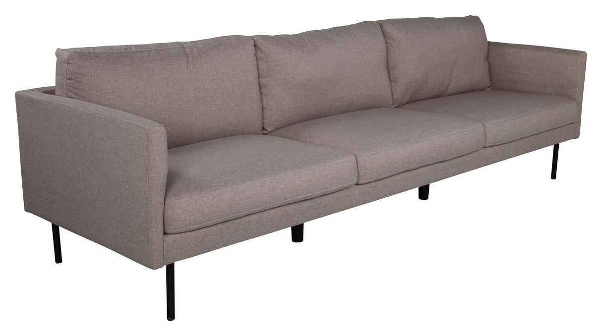 Zoom 3-pers. Sofa, Lysebrun Stof - Unoliving.com