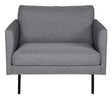 Zoom Loungestol, Polyester, Grå - Unoliving.com