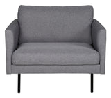 Zoom Loungestol, Polyester, Grå - Unoliving.com