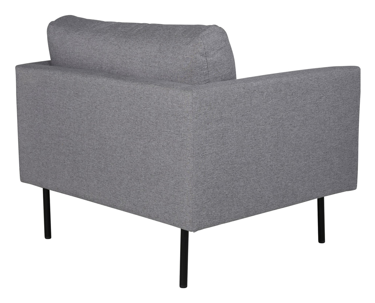 Zoom Loungestol, Polyester, Grå - Unoliving.com