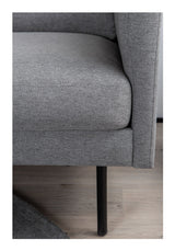 Zoom Loungestol, Polyester, Grå - Unoliving.com