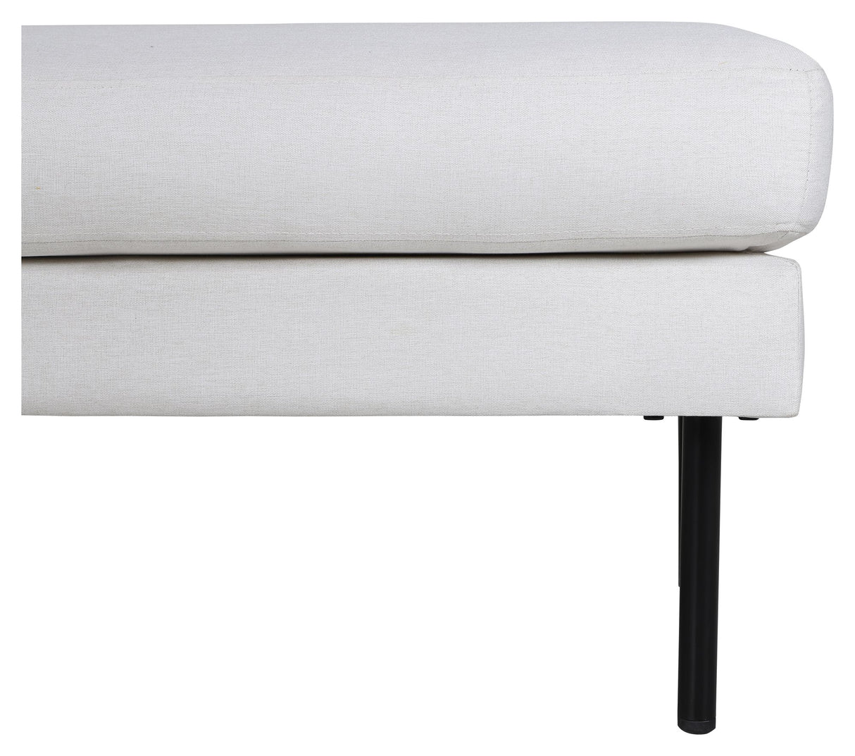 Zoom Ottoman, Offwhite velour - Unoliving.com