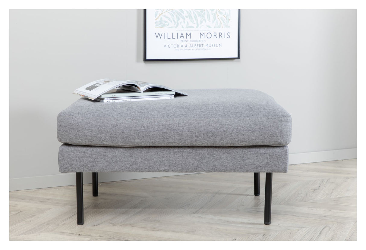 Zoom Ottoman, Stålgrå velour - Unoliving.com