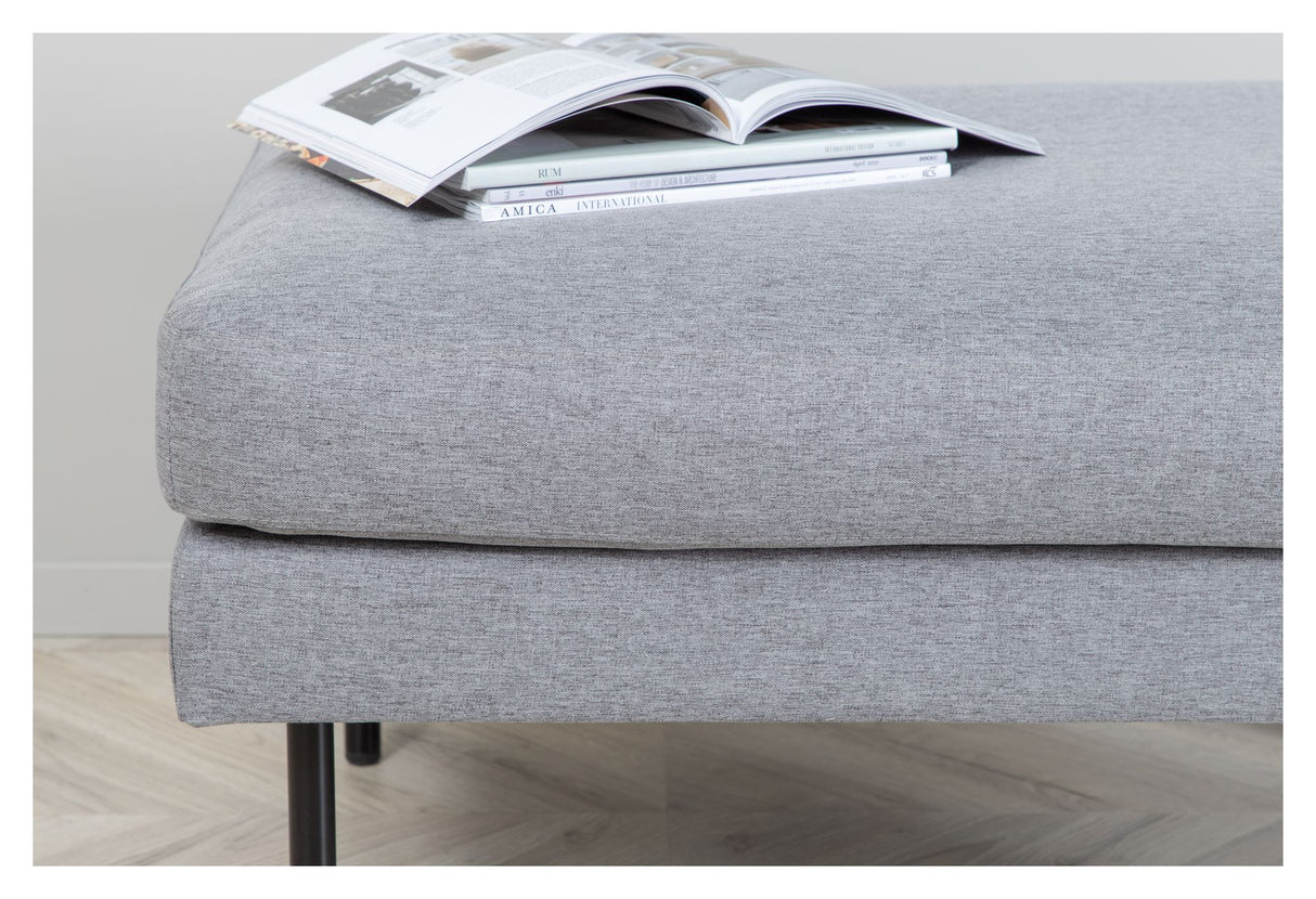 Zoom Ottoman, Stålgrå velour - Unoliving.com