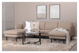 Zoom U-Sofa, Beige Stof - Unoliving.com