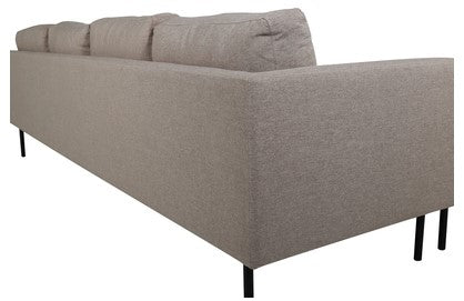 Zoom U-Sofa, Beige Stof - Unoliving.com