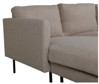 Zoom U-Sofa, Beige Stof - Unoliving.com