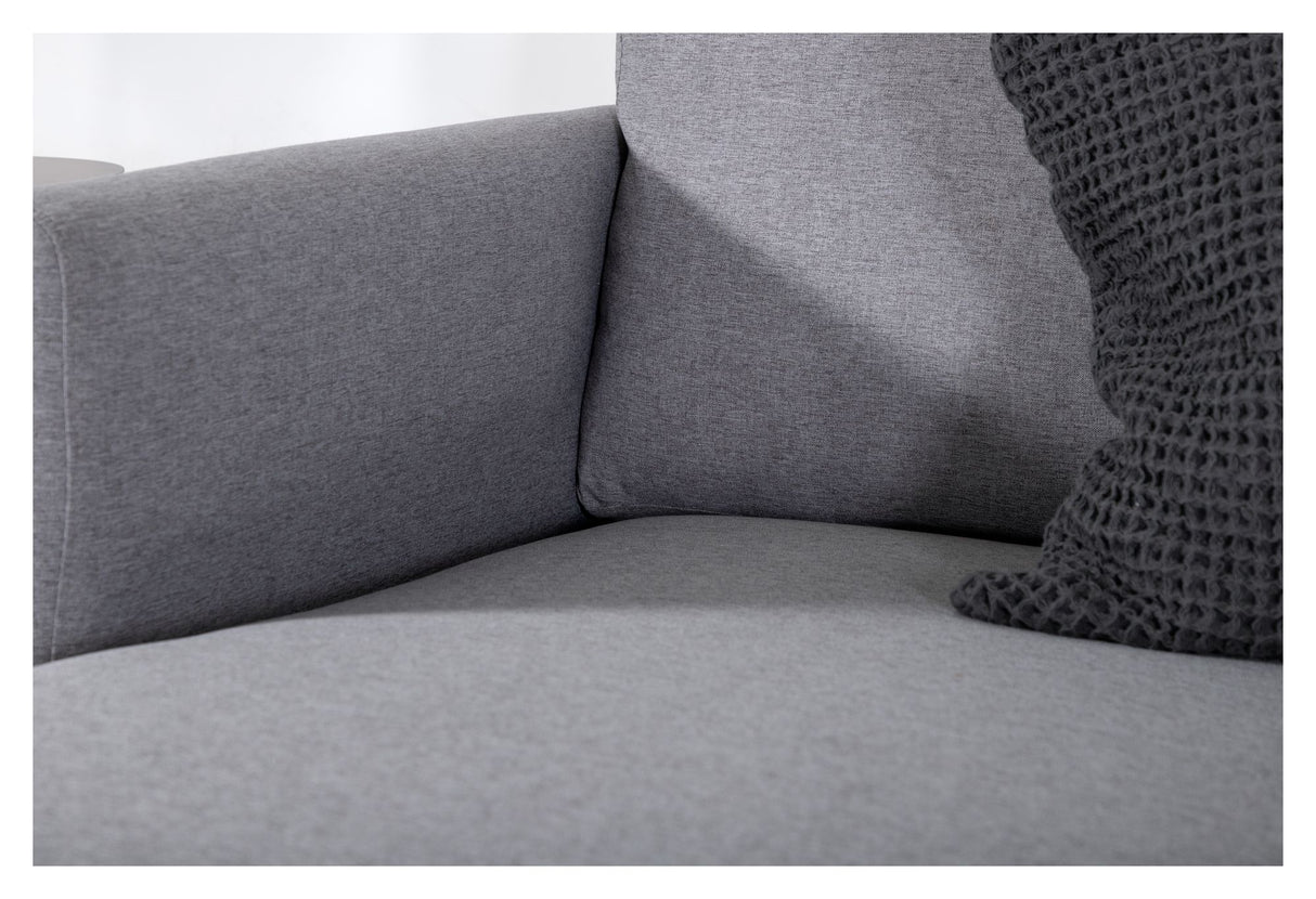 Zoom U-Sofa, Grå Stof - Unoliving.com