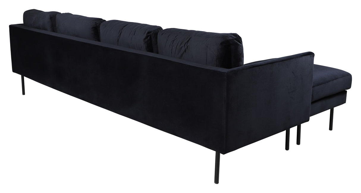 Zoom U-Sofa, Sort Velour - Unoliving.com