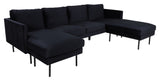 Zoom U-Sofa, Sort Velour - Unoliving.com