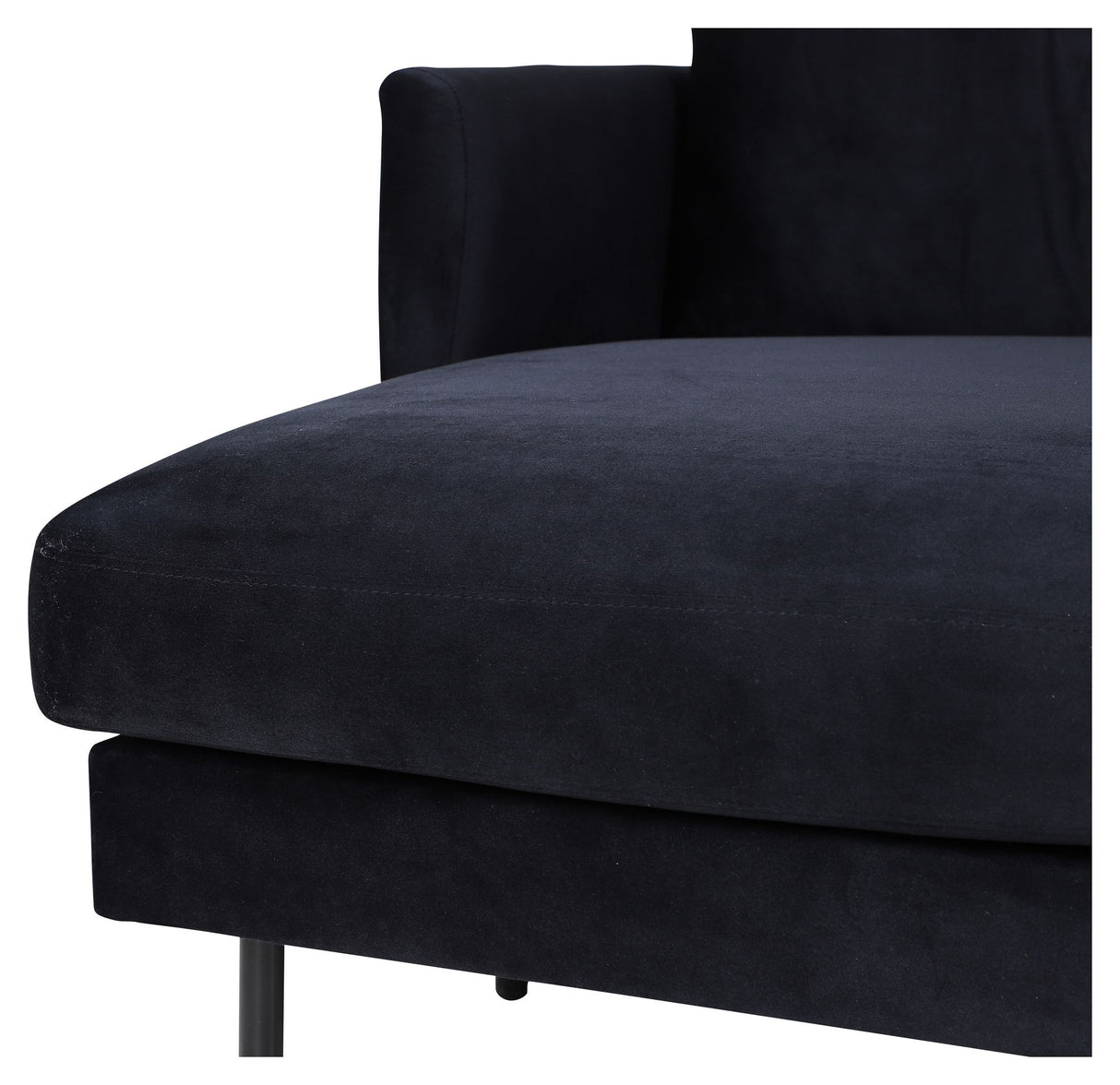 Zoom U-Sofa, Sort Velour - Unoliving.com