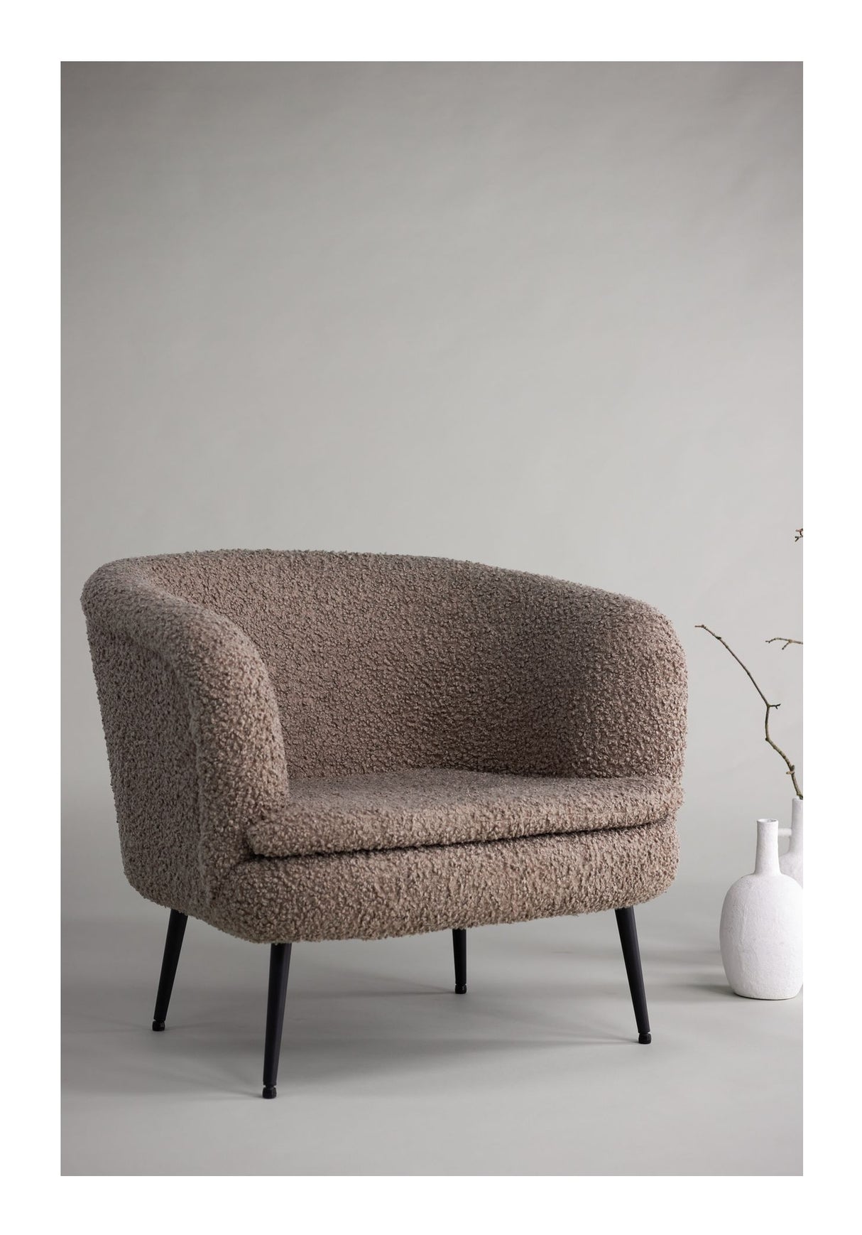 Nordkoster Loungestol, Teddy, Beige - Unoliving.com