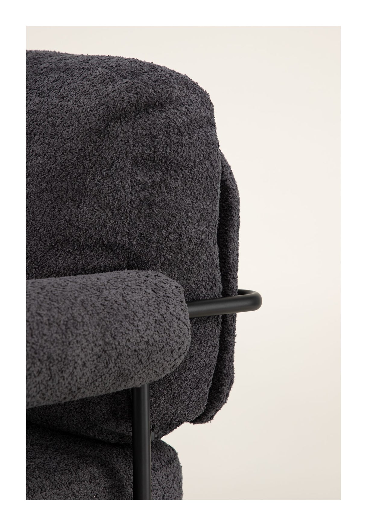 Tillberga x Josefin Lustig Loungestol, Bouclé, Dark Grå - Unoliving.com