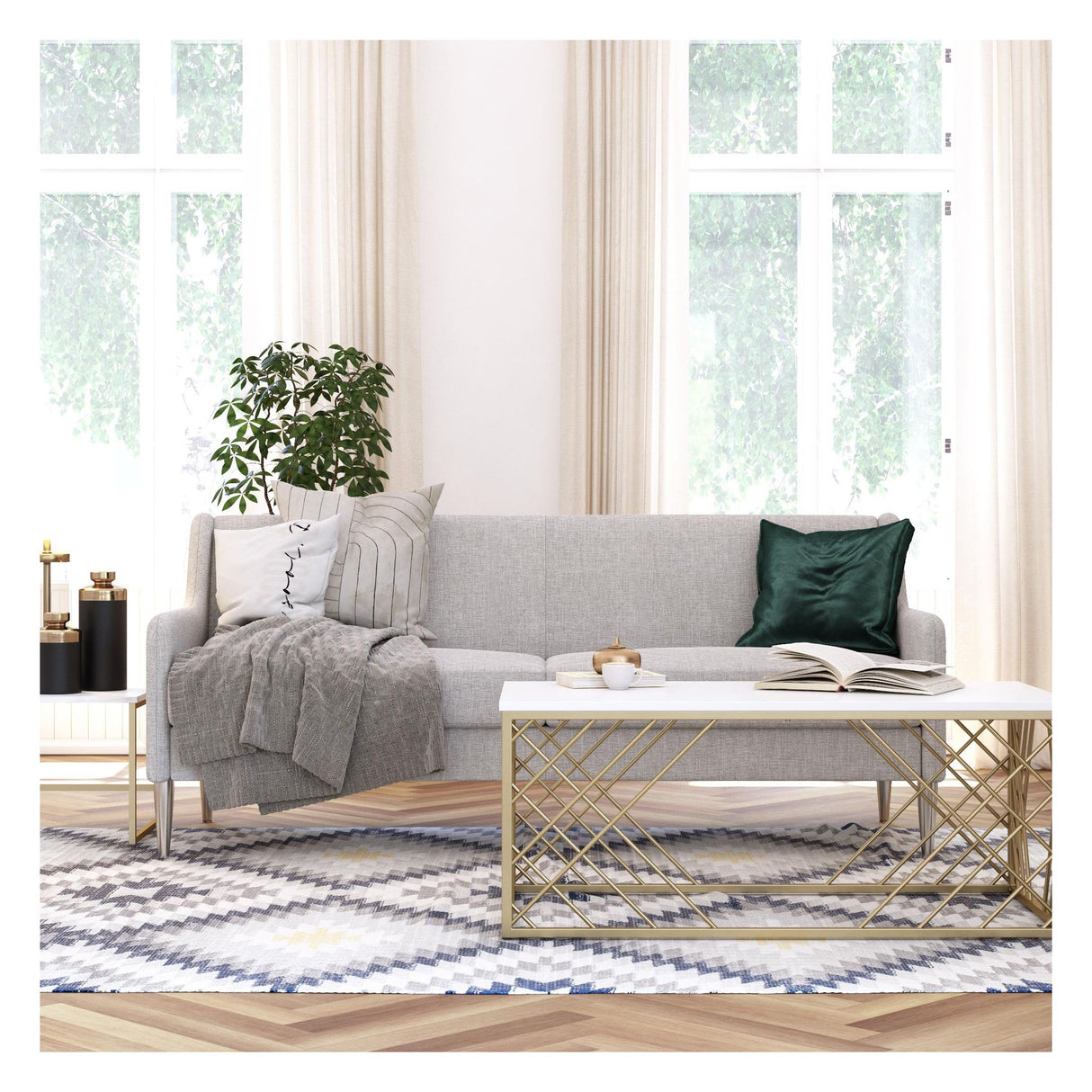 Virginia 2-pers sofa, Grå - Unoliving.com