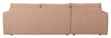 Bar Sofa m. venstrevendt chaiselong, Pink