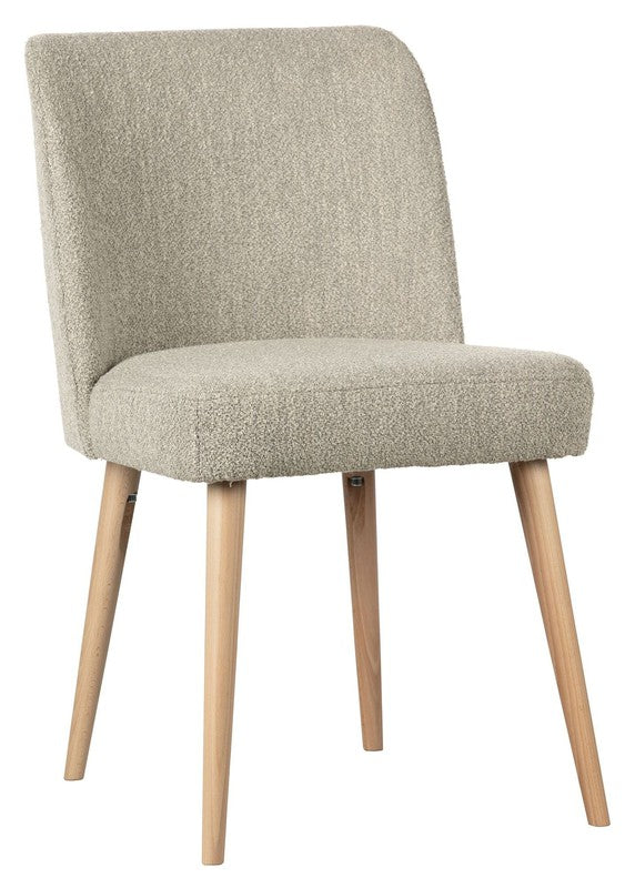 Force Spisebordsstol - Beige Bouclé - Unoliving.com