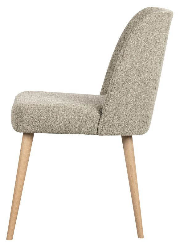 Force Spisebordsstol - Beige Bouclé - Unoliving.com