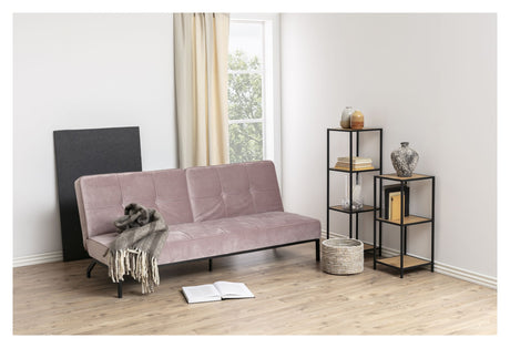 Sweem Sovesofa m. velour, Støvet rosa - Unoliving.com