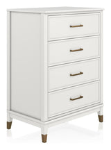 Westerleigh Kommode m. 4 skuffer, Hvid - Unoliving.com