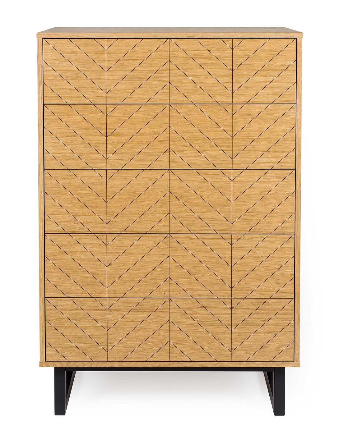 Woodman Camden Kommode - Eg/Herringbone Print, 80x48 - Unoliving.com